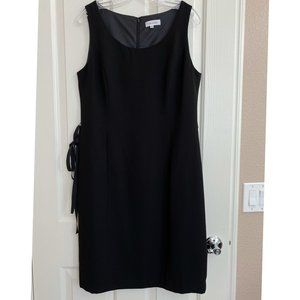 Calvin Klein (New) Sheath Black Dress w/belt, S.12
